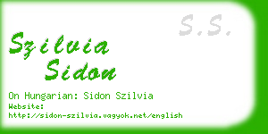 szilvia sidon business card